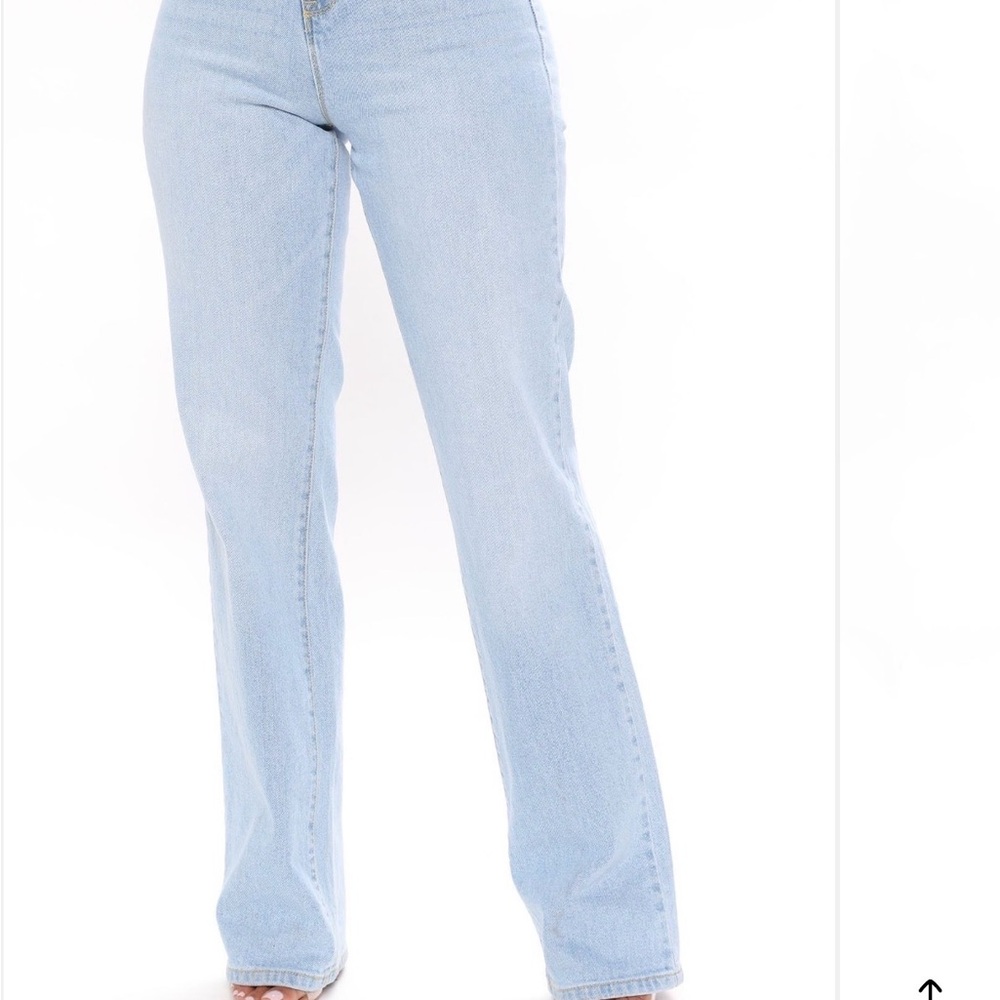 Fashion Nova Light Wash Straight Leg Jeans